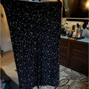 Black Starry Print Skirt